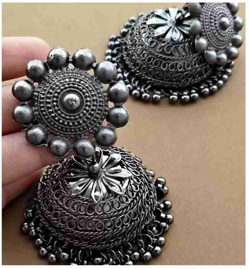 Silver deals jhumkas flipkart