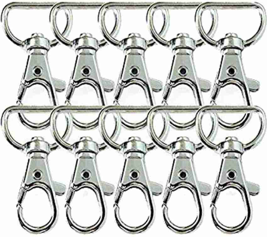 50PCS Metal Swivel Clasp with Key Ring, Small Lobster Claw Clasp, Swivel  Hook Key Ring Jump Ring for Lanyard, Key, Charm, Jewelry, Art Crafts 