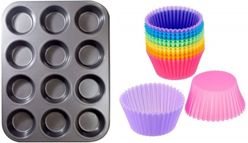 Perfect Pricee Silicone Muffin Moulds Cup Cake Mould -6 Pieces.