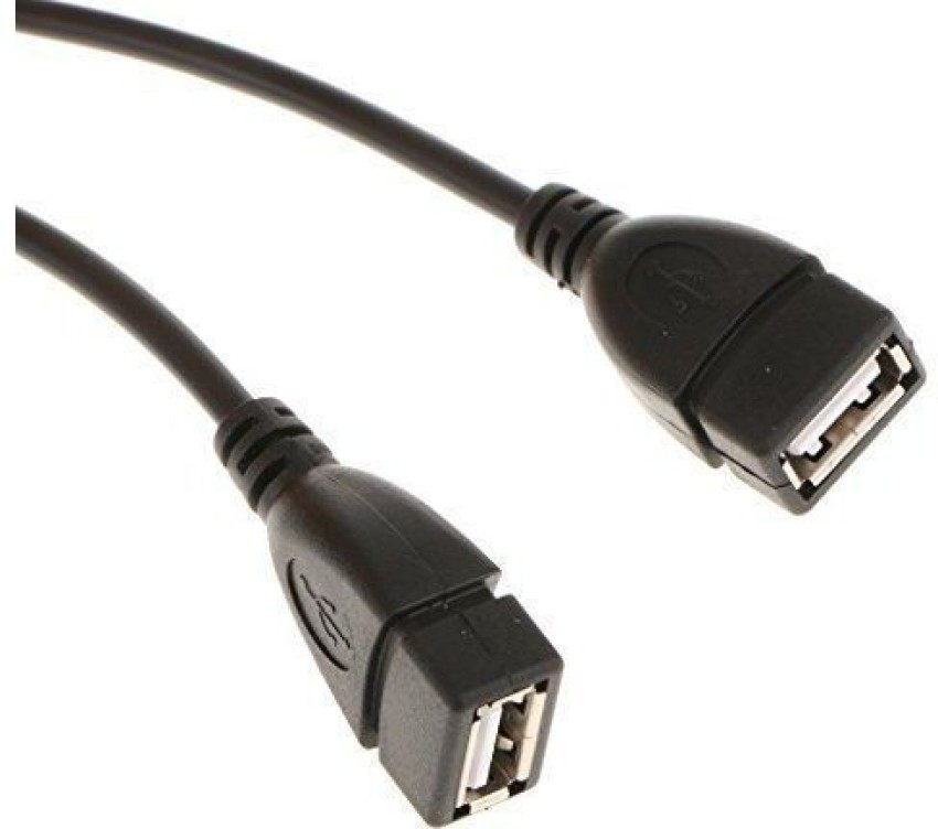 TECHGEAR USB 2.0 Male to 2 Dual USB Female Jack Adapter Cable for