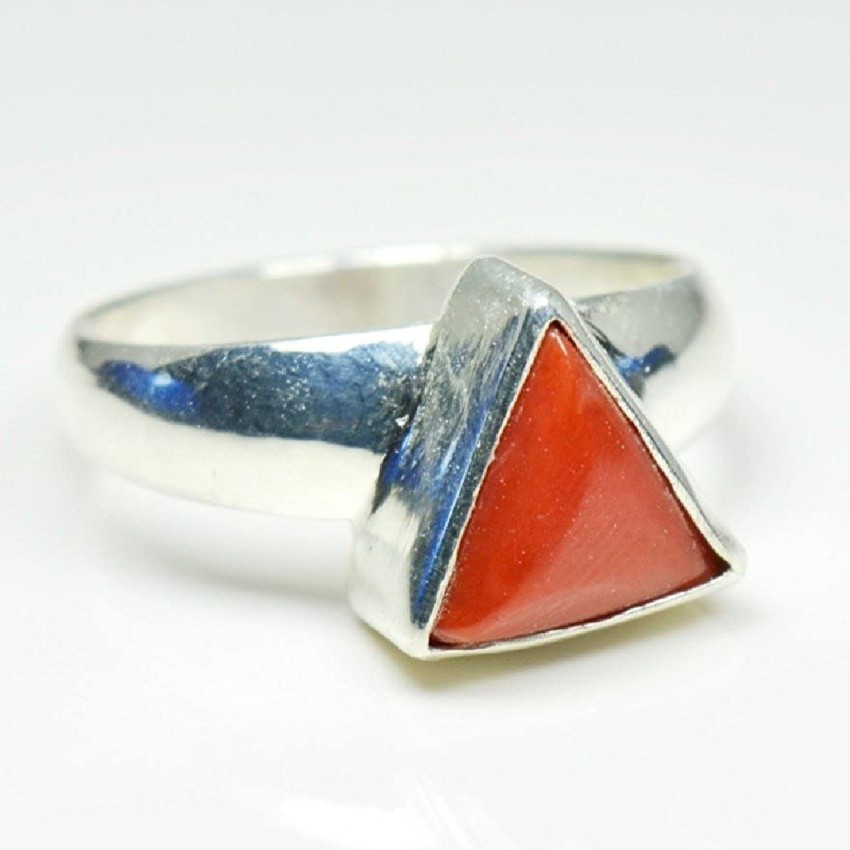 Triangle moonga deals stone ring