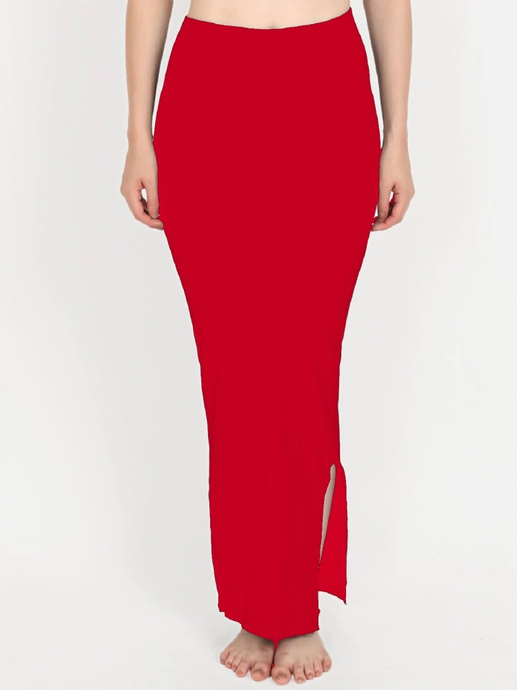 SCUBE DESIGNS Saree Shapewear Red (S) Nylon Blend Petticoat Price in India  - Buy SCUBE DESIGNS Saree Shapewear Red (S) Nylon Blend Petticoat online at