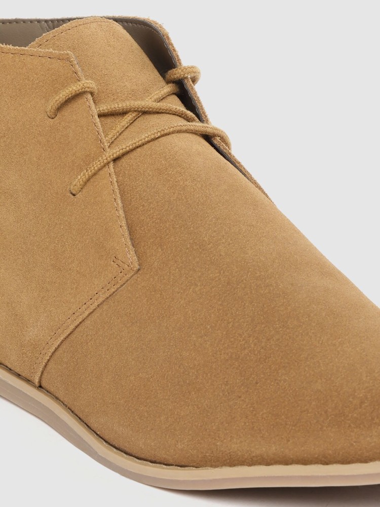 CARLTON LONDON Women Camel Brown Solid Mid Top Flat Chukka Boots Boots For Women Buy CARLTON LONDON Women Camel Brown Solid Mid Top Flat Chukka Boots Boots For Women Online at Best Price