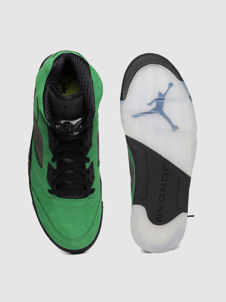 NIKE Men Green AIR JORDAN 5 RETRO SE Mid Top Sneakers Sneakers For