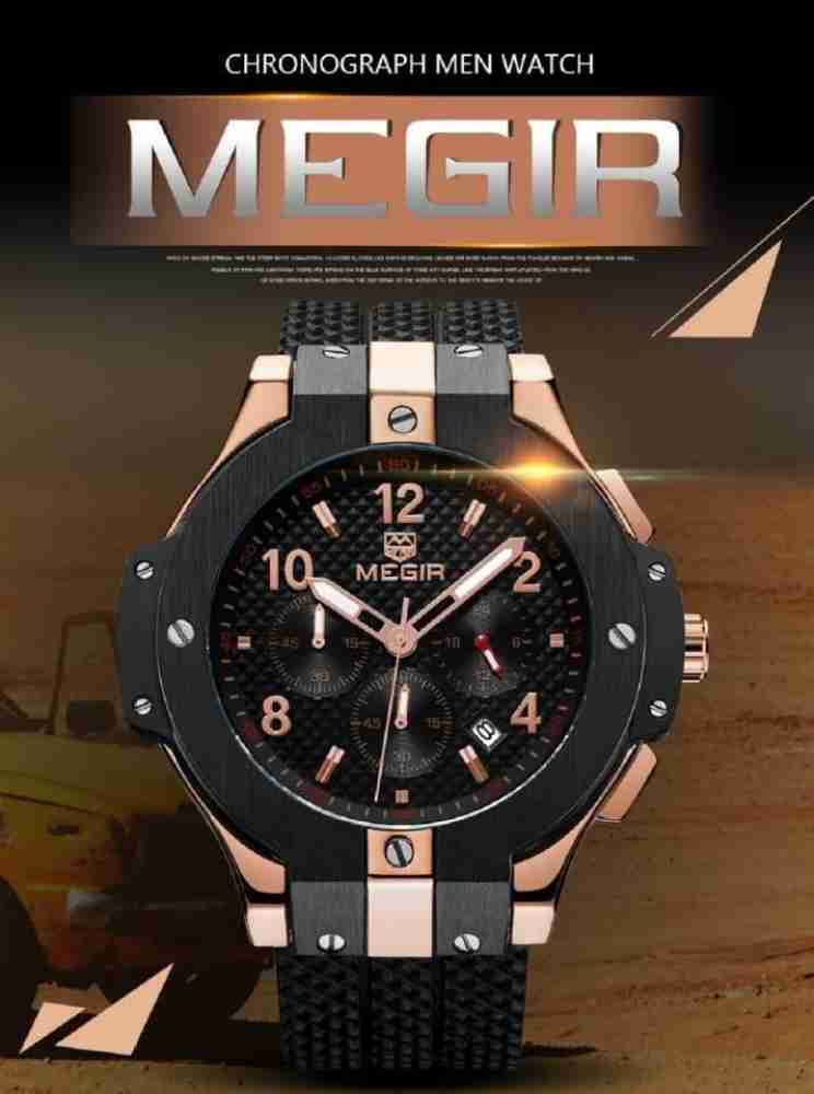 MEGIR MG 2050 Black Gold Military Sports Analog Chronograph Watch Analog Watch For Men Buy MEGIR MG 2050 Black Gold Military Sports Analog Chronograph Watch Analog Watch For Men MG 2050 Black Gold Onl...