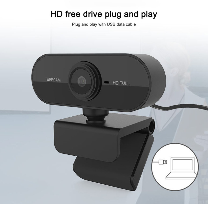 V.T.I 1080P Webcam HD Web Camera Built in HD Microphone USB Plug