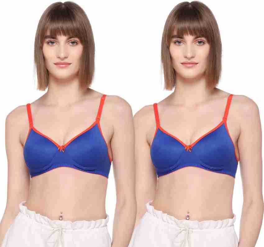 Buy Salsa Women's Sports-Bra-010 Full Coverage Non Padded Cotton Sports Bra  (Assorted_L) Pack of 3 at