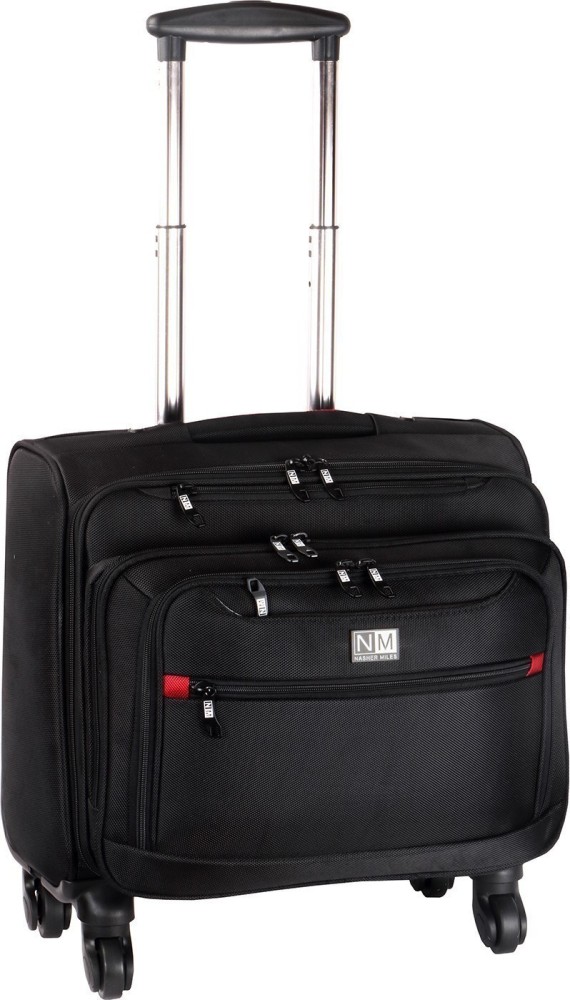 American tourister polyester black 2024 laptop roller case suitcase