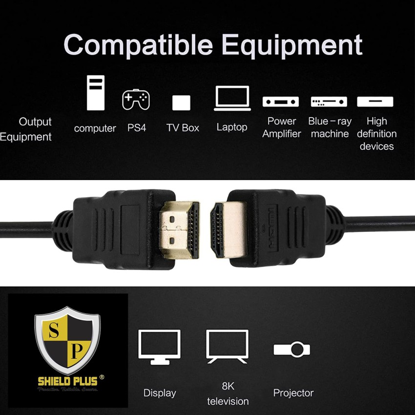 Flat HDMI Cable 4K For laptop PS3/4 TV Box black