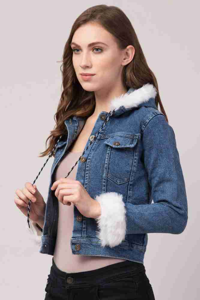 Zee Faux Fur Denim Jacket - Evelyn Lane Clothing Co.