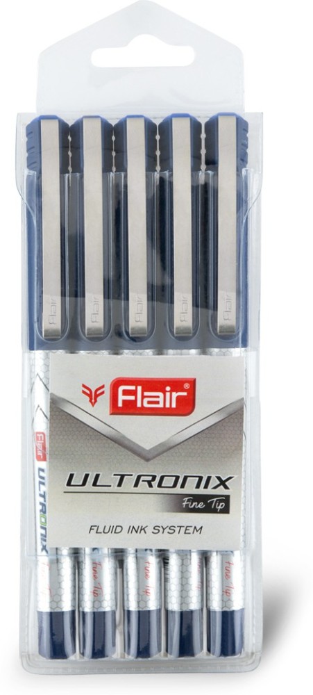 Flair Ultronix Fine Fine Tip Roller Ink Gel Pen (Blue)