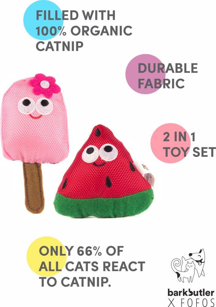 FOFOS Cat Toy - Organic Catnip Scratch Toy Watermelon with Popsicle – P