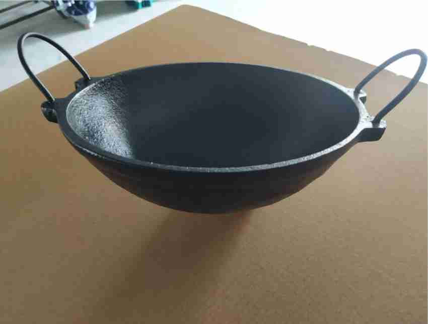 Traditional Light Weight Iron Kadai / Big Pan for Cooking Loha