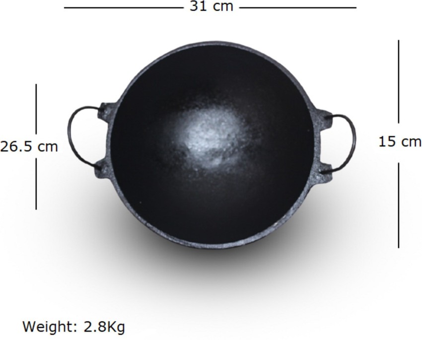 Iron Kadai - Medium - 2.5 to 3.5 Litre