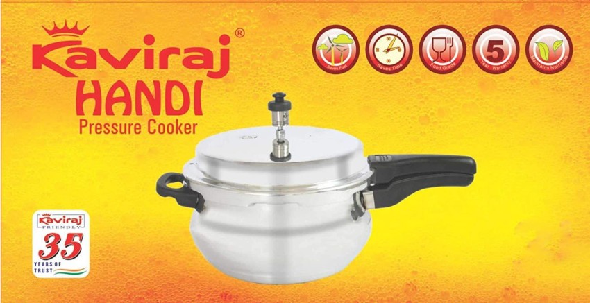 Kaviraj Handi Induction Base Pressure Cooker Silver 3 Ltrs 3 L