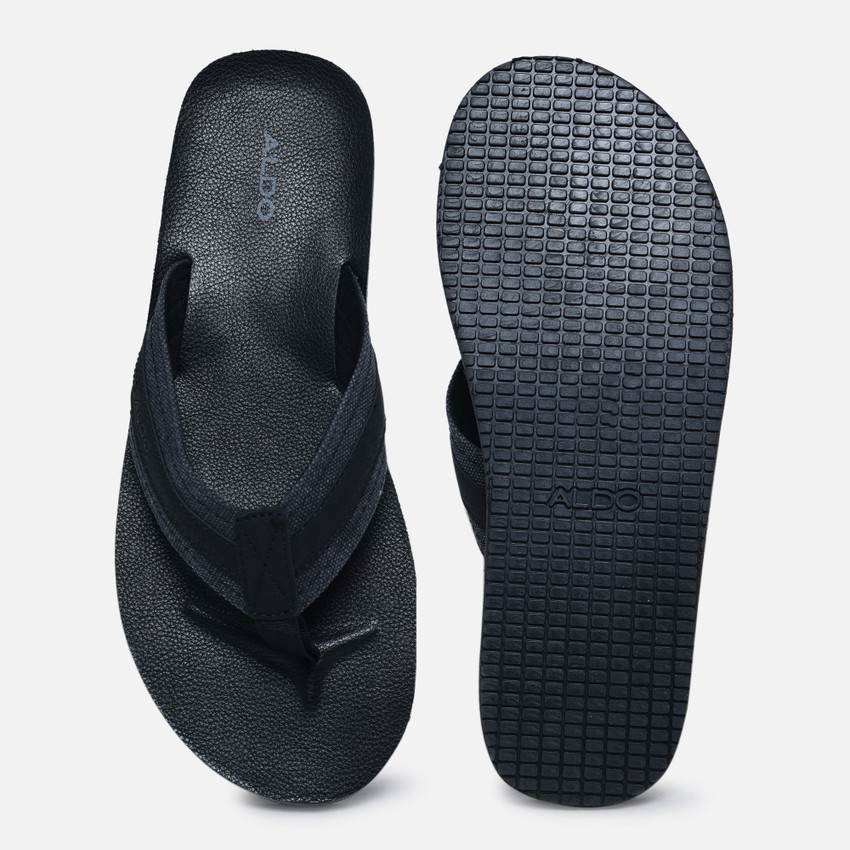 aldo black flip flops