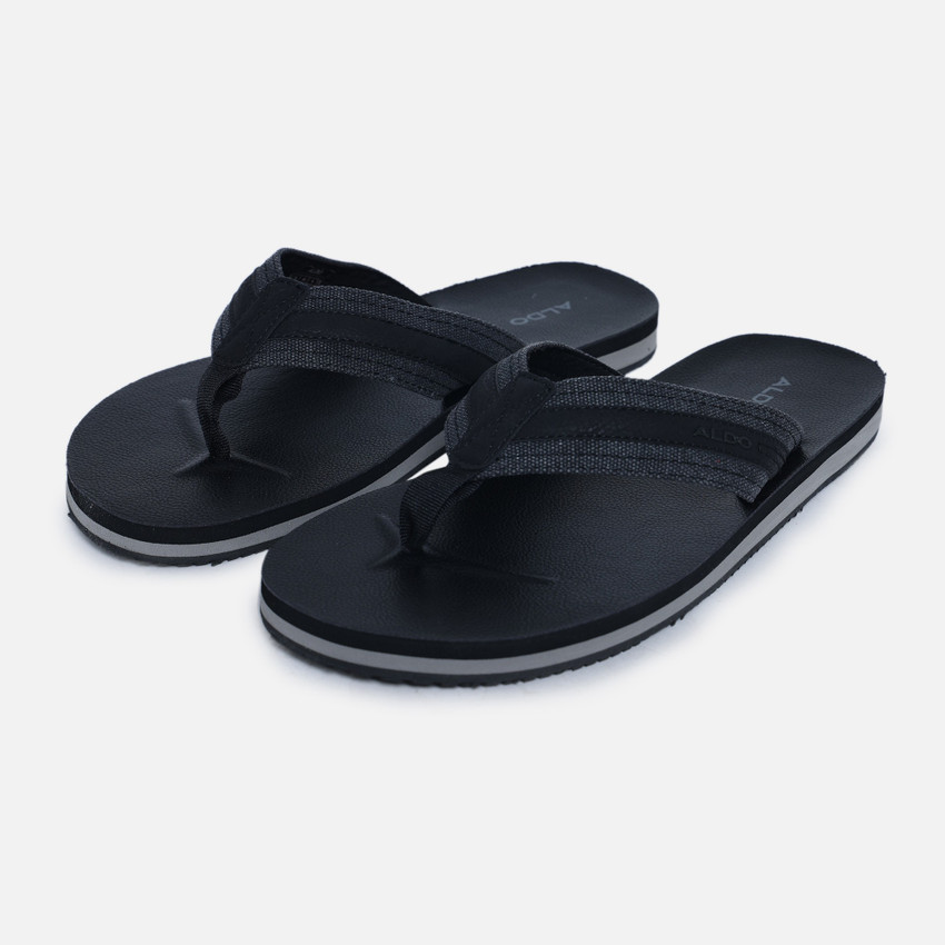 aldo black flip flops
