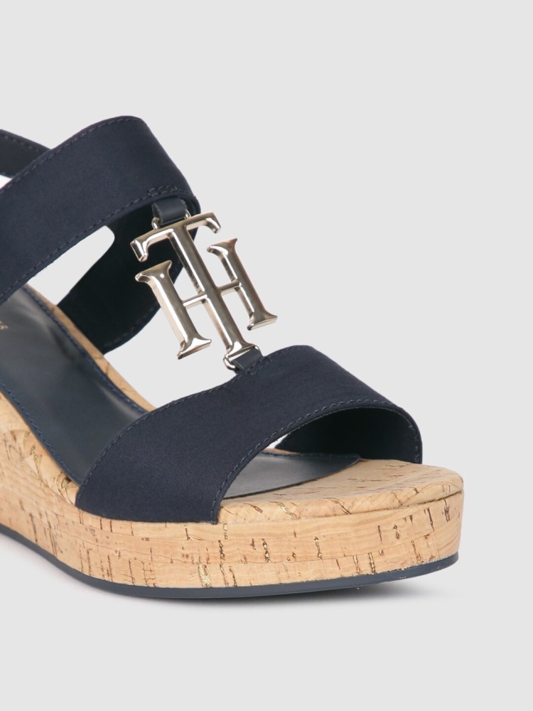 Tommy hilfiger Artisanal Wedge Flip Flops Blue