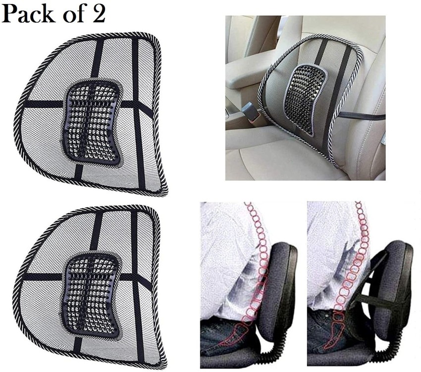 Car Seat Cushion Mesh Lumbar Back Brace Support Pain Relief Massage Lumbar Back  Support Ventilate Office Chair Home Car Cushion(Black) 