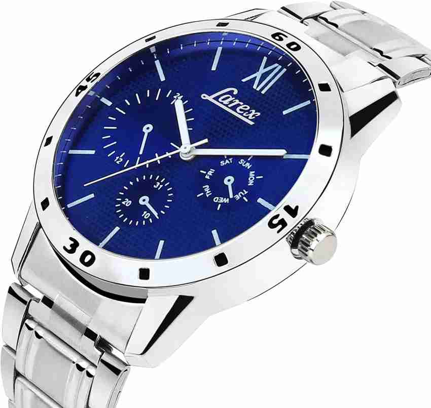 LAREX Blue Dial Analog Stainless Steel Strap Watch LRX070 Analog Watch For Men Buy LAREX Blue Dial Analog Stainless Steel Strap Watch LRX070 Analog Watch For Men larex SS Online