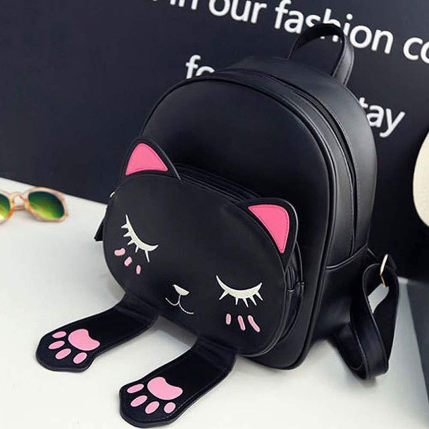 Black hotsell cat backpack
