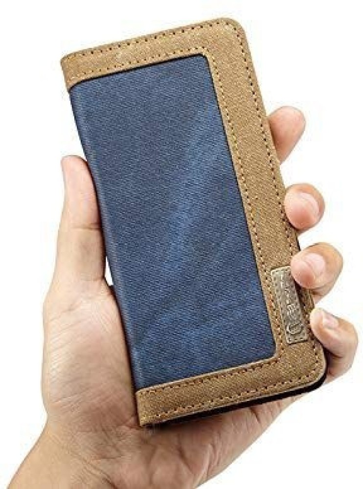 Buy ClickCase Canvas Leather Wallet Case Flip Cover For OPPO F21