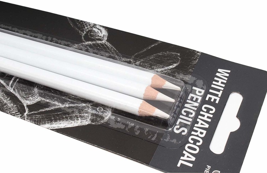 White camlin pencil Set Black Charcoal Powder
