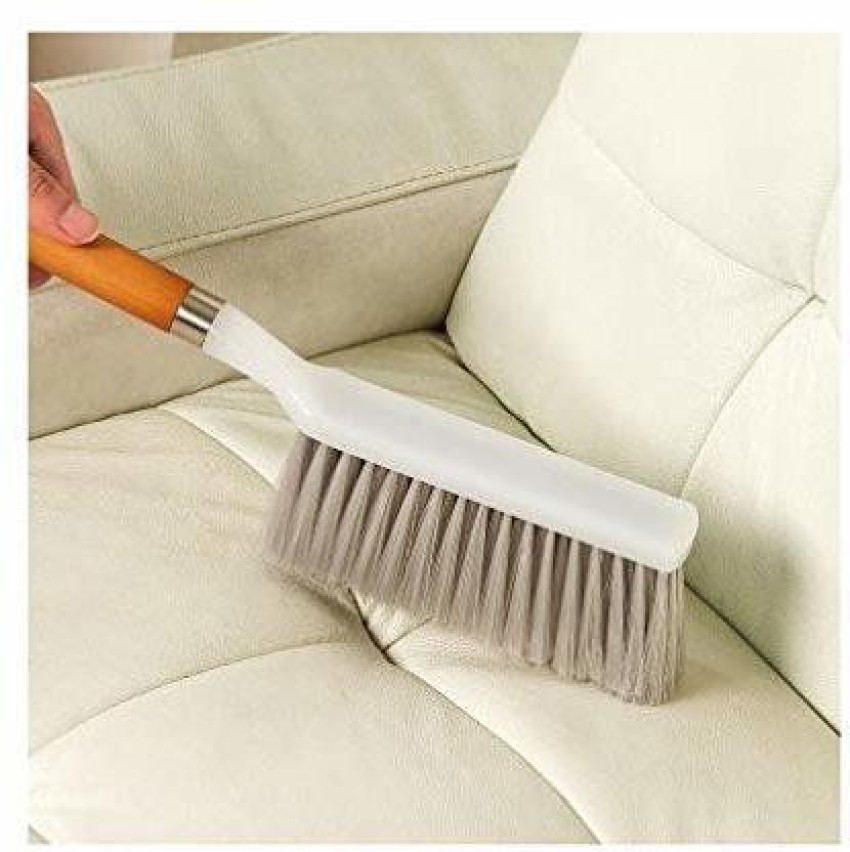 DRHIVE Bristle and Wood Carpet and Upholstery Long Handle Dust