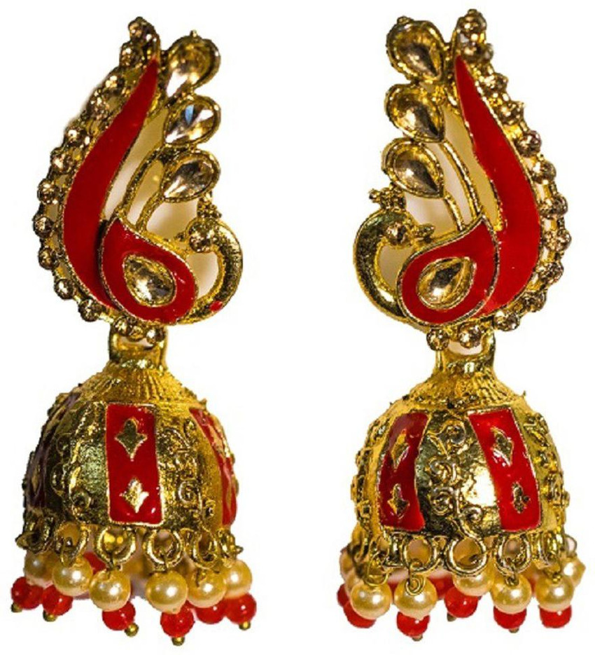 Flipkart Buy The Urban Robe Traditional Imitation Gold Plated Earrings For Women s Girls Gold Brass Drops Danglers Jhumki Earring Online at Best Prices in India