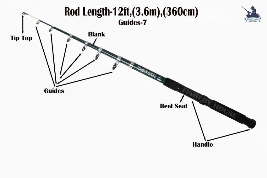 fisheryhouse 3.6 12ft Multicolor Fishing Rod Price in India - Buy