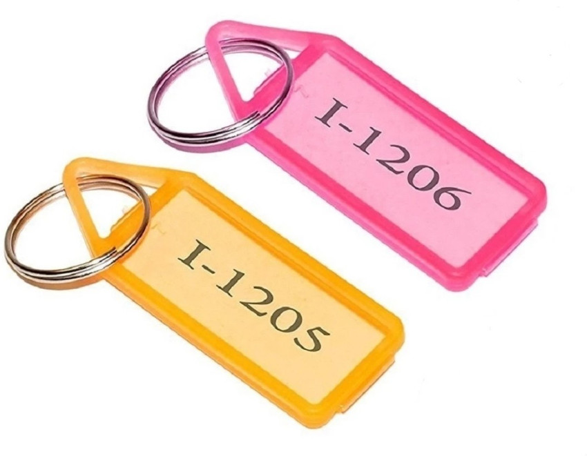 Home Tech Multipurpose Plastic Name TAG Key chain with Hook
