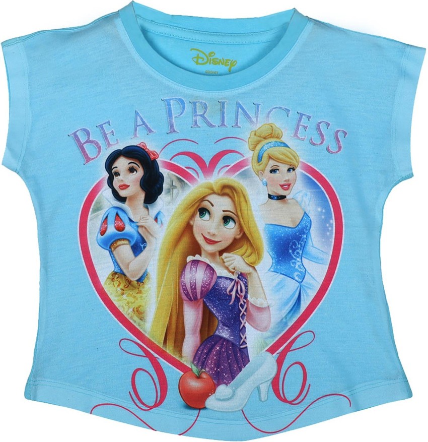 Disney Girls Princess Graphic T-Shirt, Sizes 4-18, Girl's, Size: Small, Blue