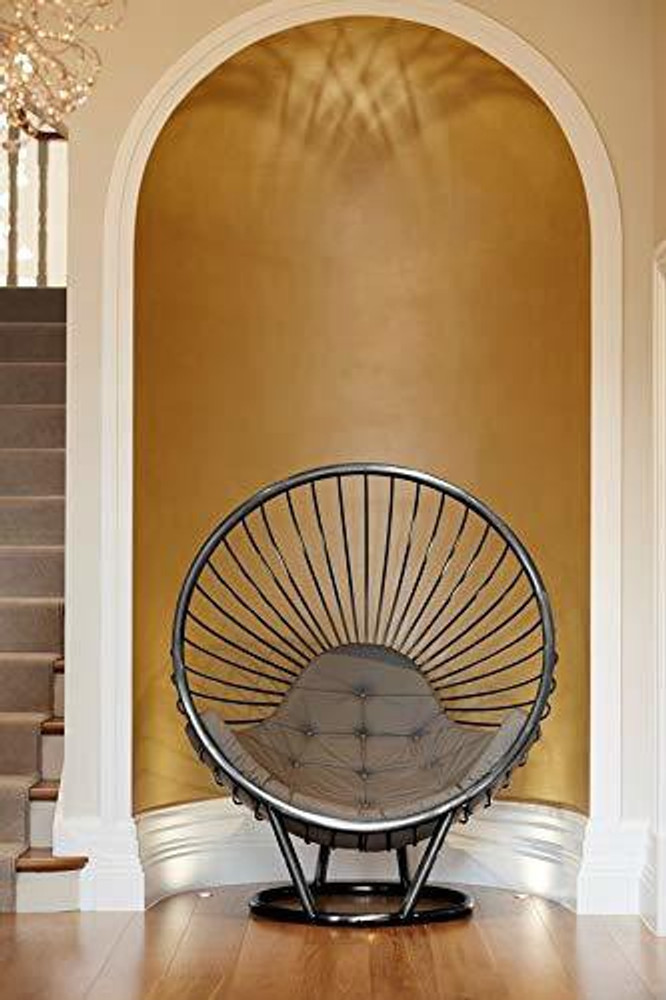Smarts collection Iron Bubble Chair with Slim Form Seat Cushion