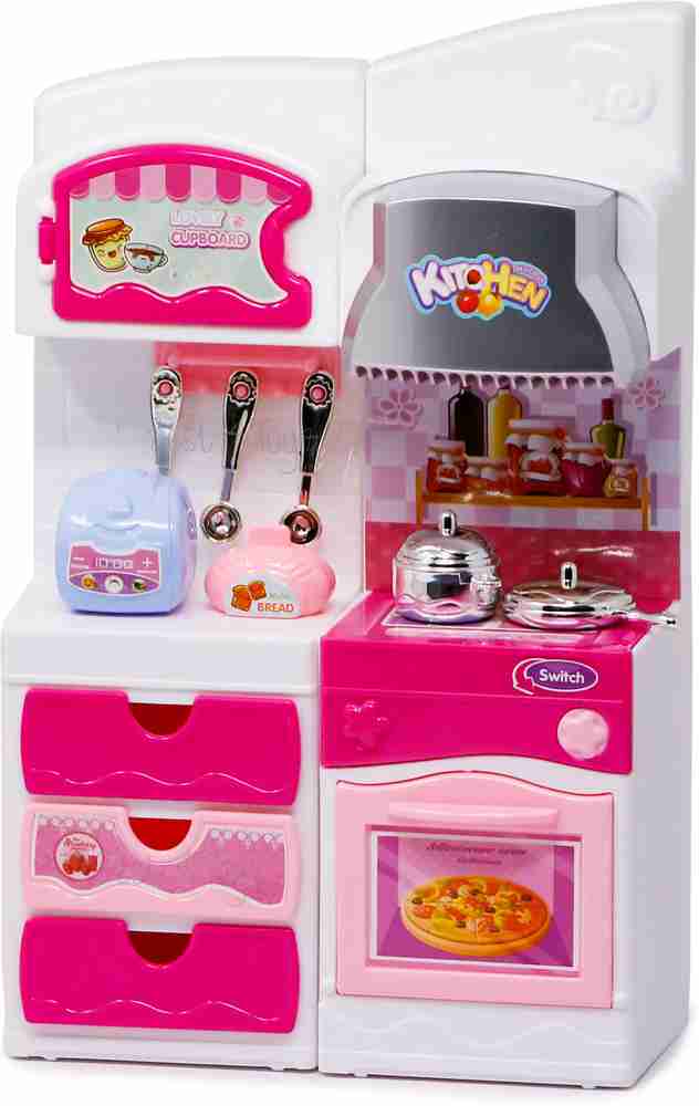 Girls pink play kitchen best sale