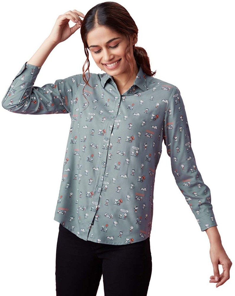 Buy FLORAL PRINT BUTTON-DOWN SHIRT for Women Online in India