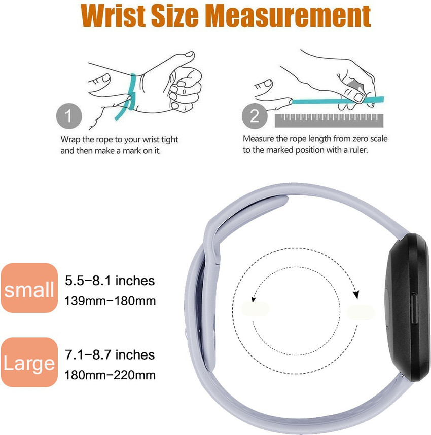 Fitbit versa 2025 2 wristband size