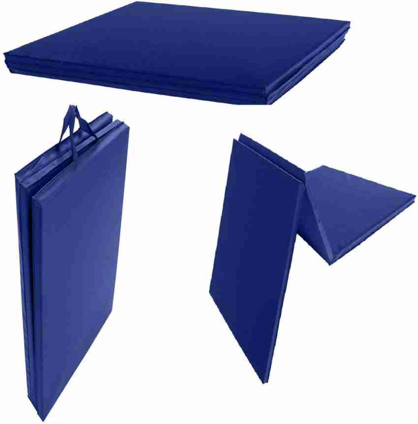 PROSOURCEFIT Tri-Fold Folding Thick Exercise Mat Purple 6 ft. x 2