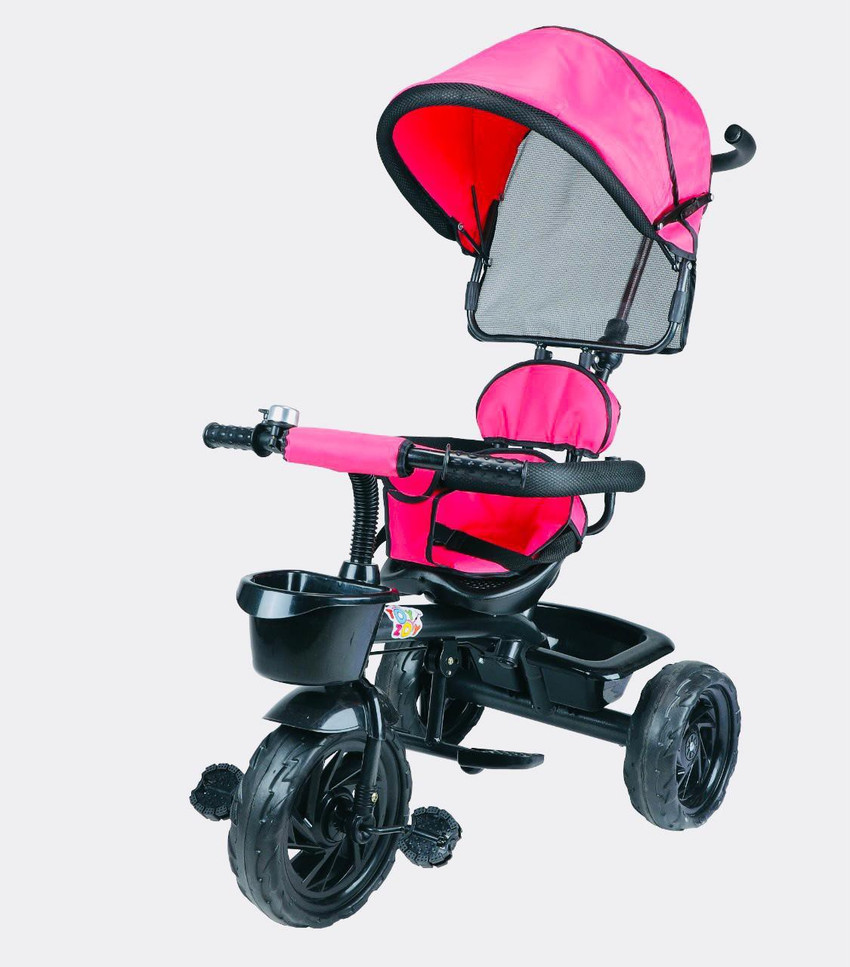 Style BABY TRICYCLE FOR KIDS WITH FRONT OR BACK BASKET AND PARENT
