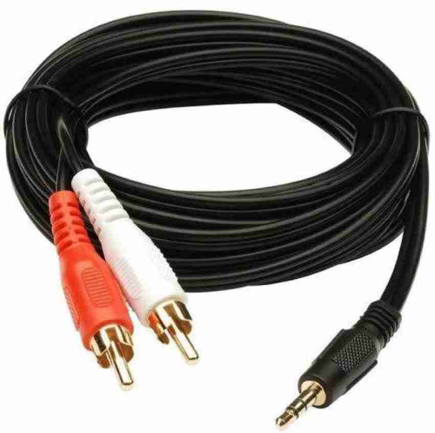 LipiWorld® RCA Male to 2 RCA Female Plug Av Audio Video Cable Converter RCA  M One-Two RCA F Stereo Interconnect Audio Adapter (Pack-2 1RCA M to 2RCA