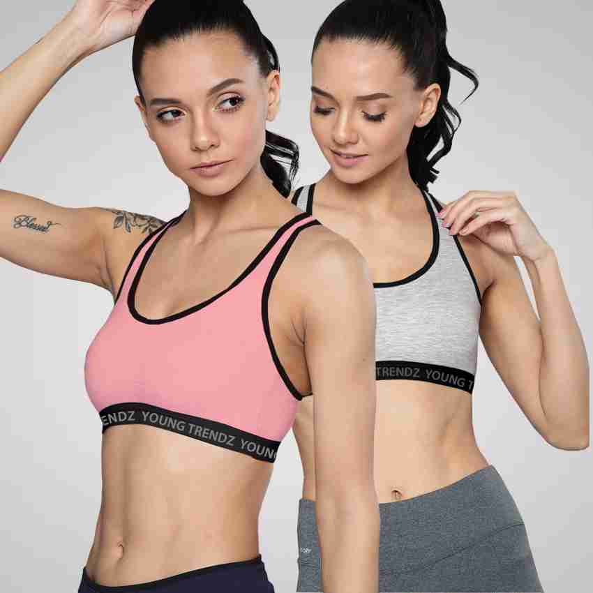 Young Trendz Girls Non Padded Combo Sports Bra(Pack of 2)