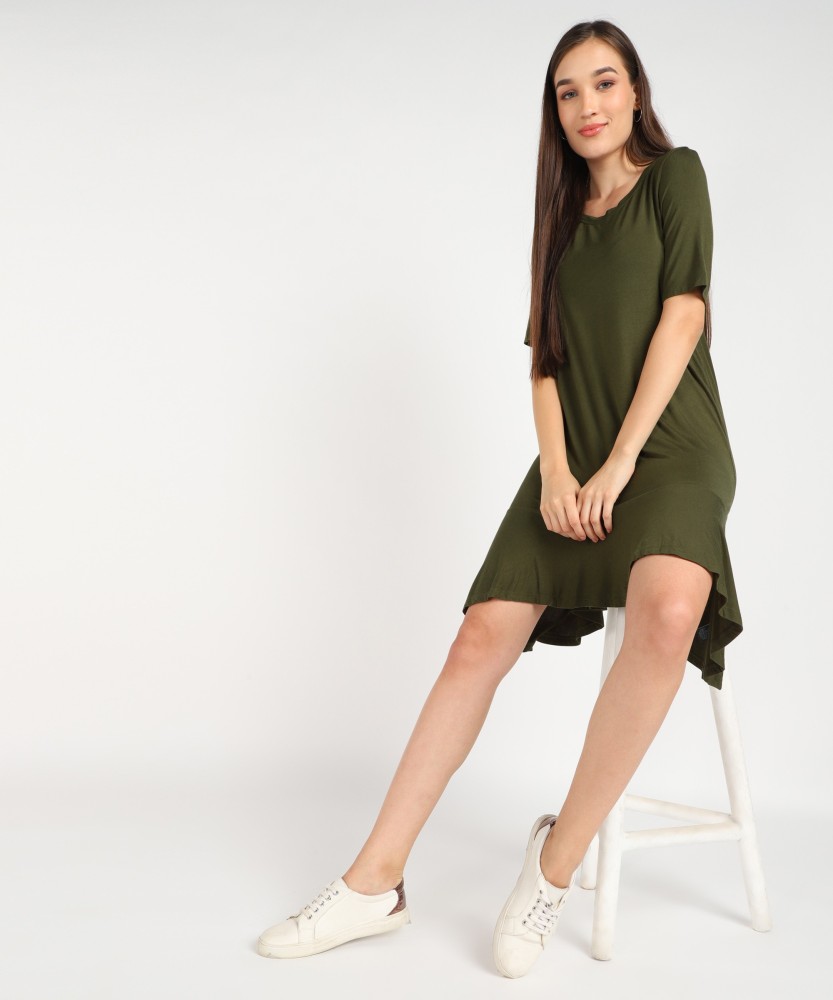 Marks and clearance spencer khaki dress