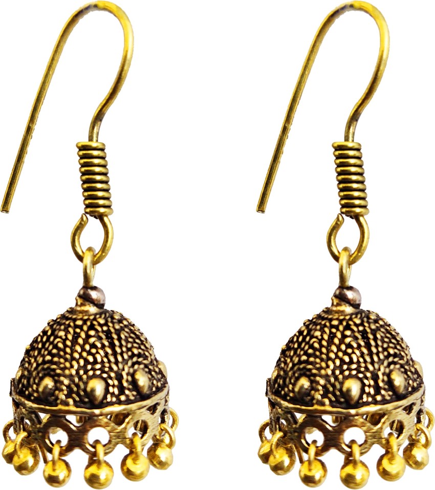 Flipkart.com - Buy SARAF RS JEWELLERY Silver Plated Quirky design Oxidised  Jhumka Earrings Cubic Zirconia Brass Earring Set Online at Best Prices in  India