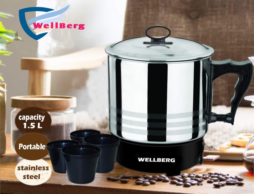 kettle Online - Multipurpose Kettle 1.5 litres with Stainless Steel Body