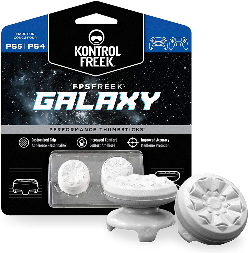 KontrolFreek Galaxy White Thumb Grips Thumbstick for PS4 and PS5