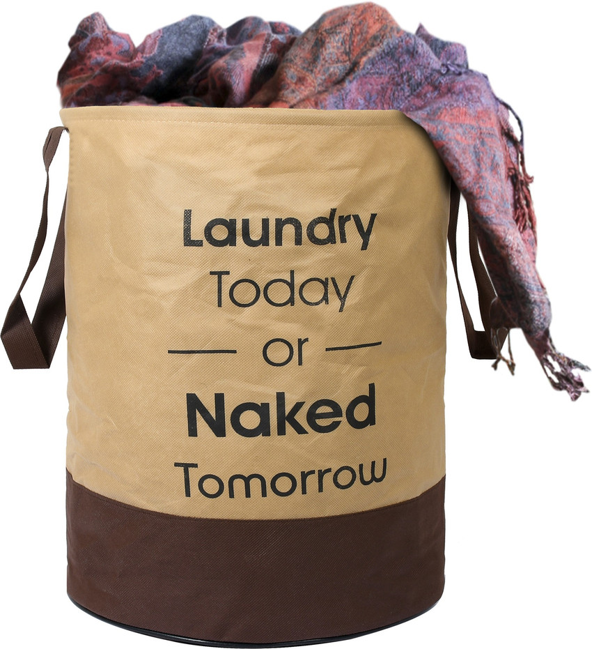 KUBER INDUSTRIES Designer Round Non Woven Fabric Foldable Laundry