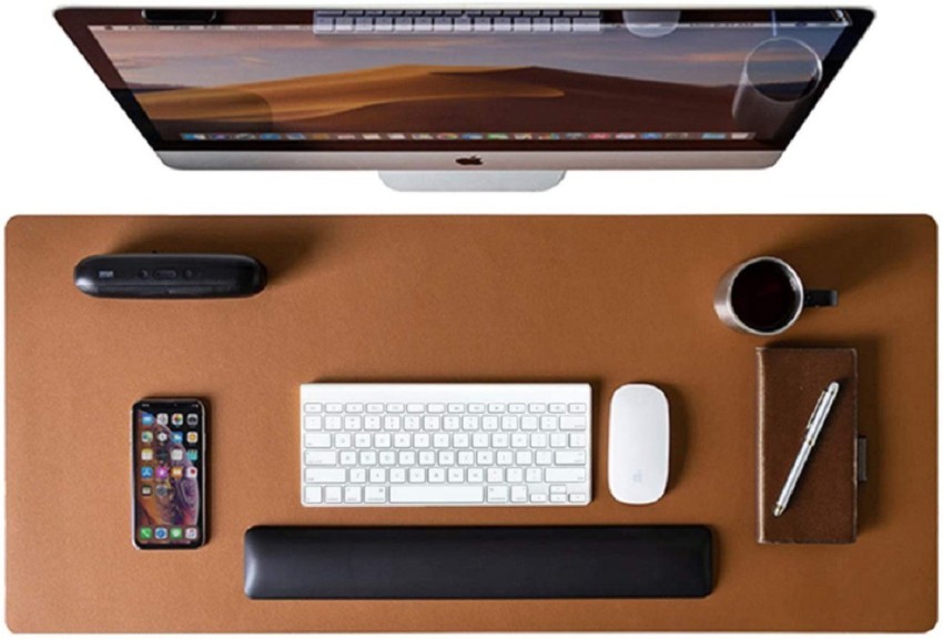 Dual Sided Desk Pad PU Leather Office Desk Mat Waterproof Desk