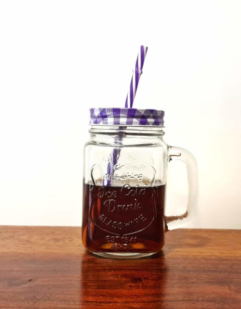 miRim Glass Mason Jar with Straw , Mocktail jar/Smoothie jar/Juice Jar  Glass Mason Jar Price in India - Buy miRim Glass Mason Jar with Straw ,  Mocktail jar/Smoothie jar/Juice Jar Glass Mason