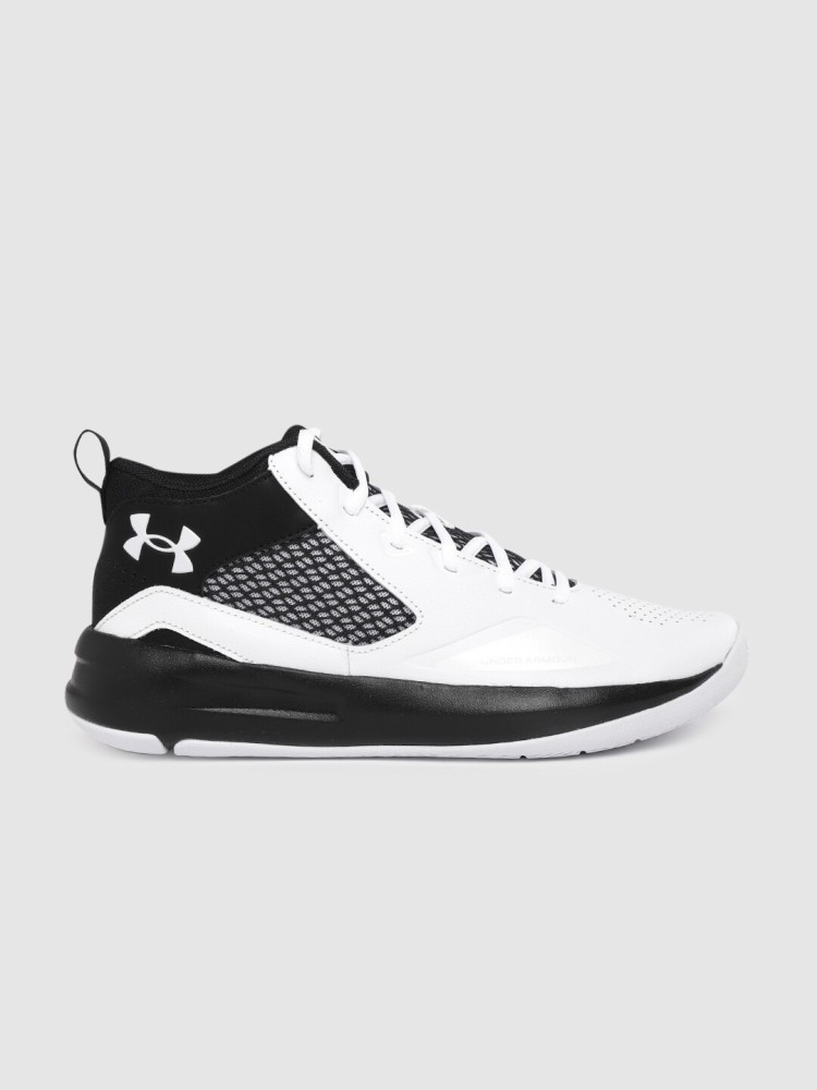 under armour basketball shoes black and white