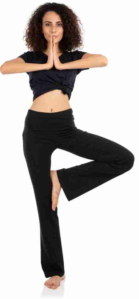 Buy Nite Flite Black Foldover Yoga Pants online