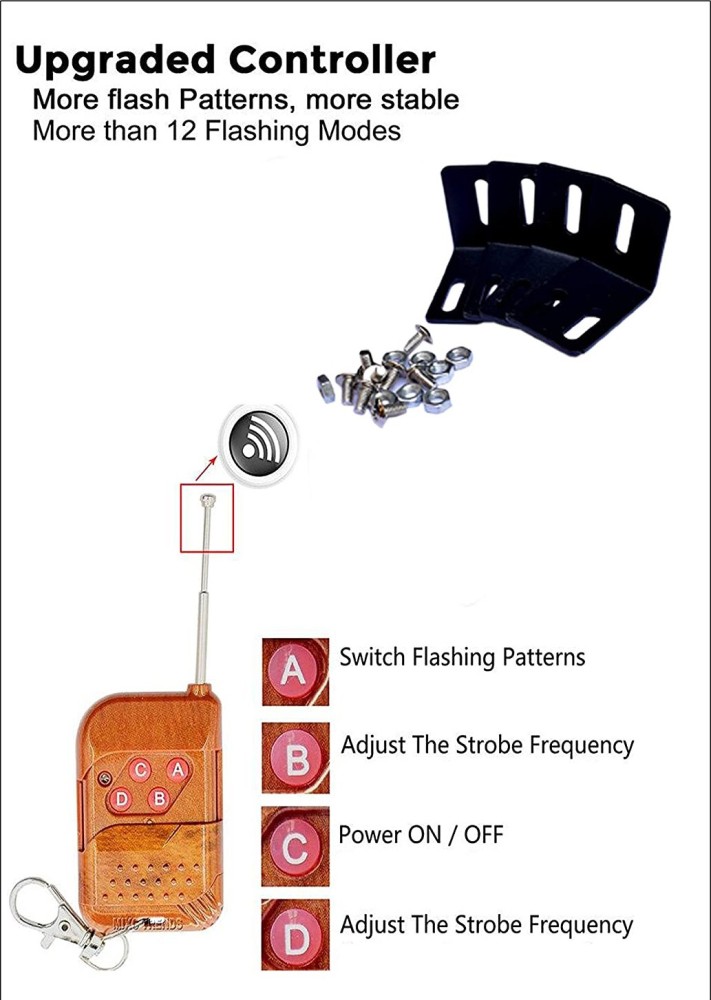 remote control flashing lights 433mhz frequency